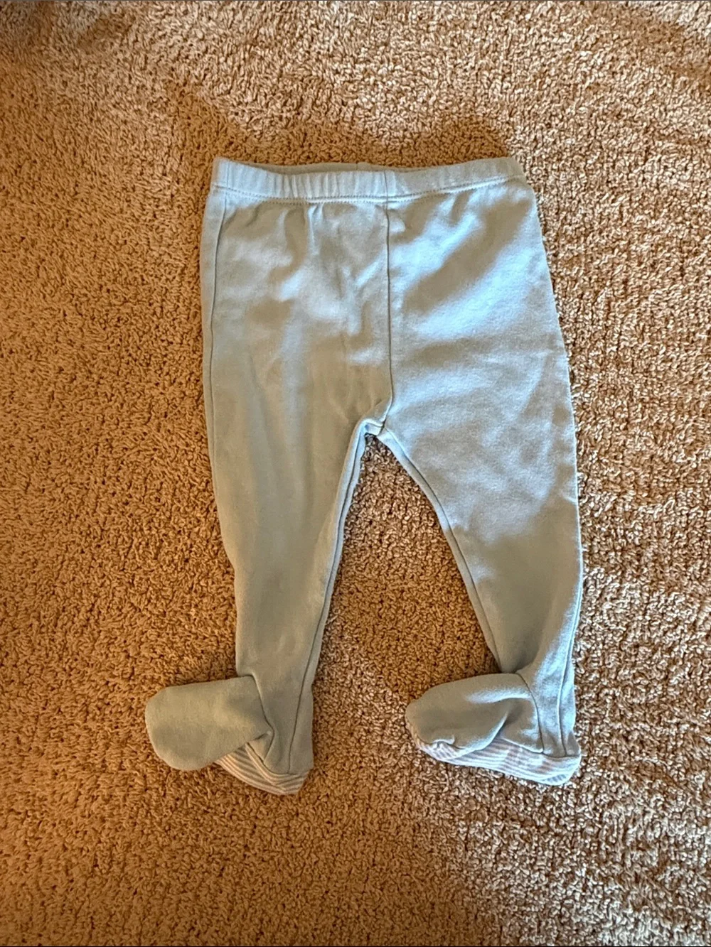 NWOT Chaps Light Blue Hooded Baby  Footie